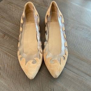 Stuart Weitzman Suede Neutral Flats